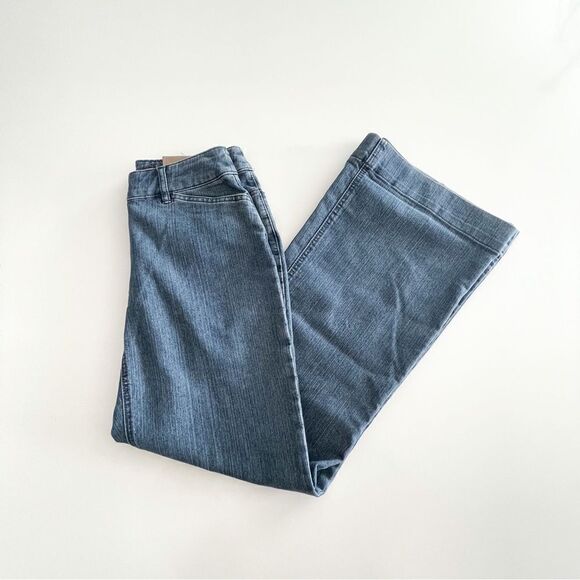 Reitmans Contrast Wide Leg Denim Trousers Blue Jeans Women's Size 5 NWT - Picture 9 of 9